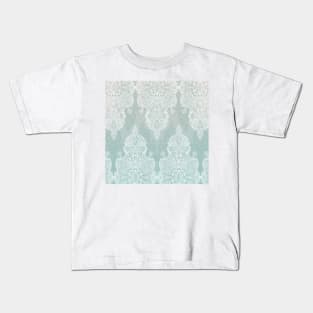 Lace & Shadows - soft sage grey & white Moroccan doodle Kids T-Shirt